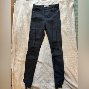 Topshop Black Ripped Jeans